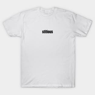 Little Stitious The Office Black T-Shirt